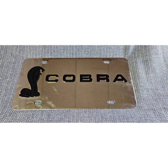 3D Premium Shelby Cobra Mustang License Steel Plate - Picture 1 of 5